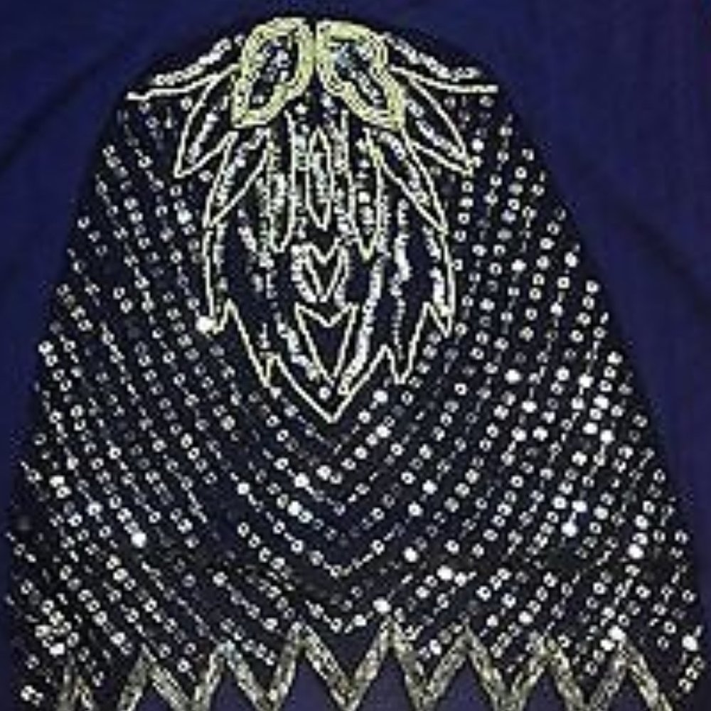 Free People Dark Navy Sequin Cami / Top - Picture 3 of 9